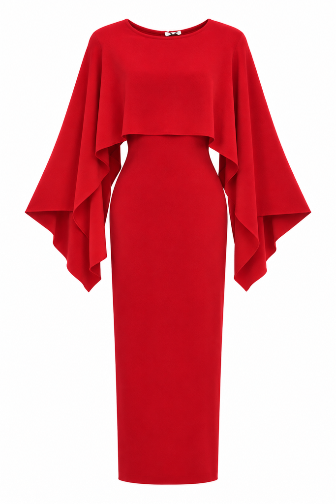 Dress midi duquesa red