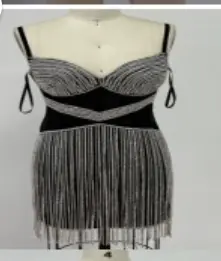 Dress glitter black DAFER