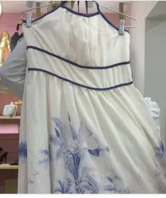 Dress clasico blue flower LA NEW TREND
